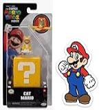 The Super Mario Bros. Movie 1.25 Inch Mini Figure With Question Block With Sticker Combo Pack (cat Mario)