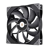 Thermaltake Ventoinha De Radiador Circular De Alta Pressão Estática Controlada Por 140 Mm PWM 500 2000 Rpm Da TOUGHFAN 140 Mm Com Sistema De Montagem Antivibração De Refrigeração 1 Ventilador CL F118 PL14BL A