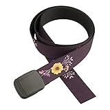 Thomas Bates Cinto Feminino Com Estampa De Caminhada- Flor Silvestre Marrom- Adult Size