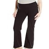 Three Seasons Maternity Calça Social Feminina De Tecido De Perna Reta Para Gestantes Preto Medium