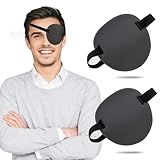 THSIREE Tapa Olho 2 Peças De Tapa Olho Ajustável 3D Tapa Olhos Médicos Para O Olho Direito Ou Esquerdo Tapa Olhos Preguiçosos Para Ambliopia Para Adultos E Crianças Preto Cinza