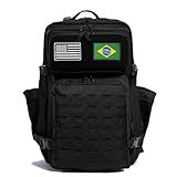 THURAM Mochilas Táticas Militares Para Molle Daypack 50L Grande Bolsa De Sobrevivência 3 Dias Caminhada Mochila Com Porta Garrafa Mochila De Academia GYM Tudo Preto 