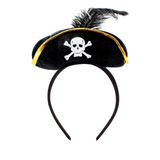 Tiara Arco Mini Chapéu Pirata Carnaval Fantasia Halloween