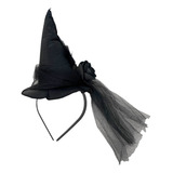 Tiara Bruxa Bruxinha Feiticeira Com Flor Fantasia Halloween