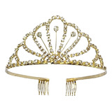 Tiara Coroa C Pente Strass