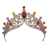 Tiara Coroa Colorida Festa Miss Dama Debutante Carnaval