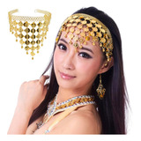 Tiara Dança Do Ventre Moedas Douradas Adornos De Dança