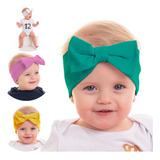 Tiara De Cabelo Infantil Bebê Kit 10 Faixas Com Laço Cores