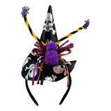Tiara Hiperfesta Chapéu De Bruxa Luxo Halloween Laranja