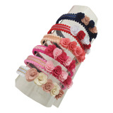 Tiara Infantil Flor E Pompom Menina Delicada