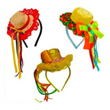 Tiara Junina Chapéu Festa Junina Com Laços Enfeito Linda