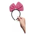 Tiara Laço Brilhante Grande Arco De Cabelo Tipo Minnie