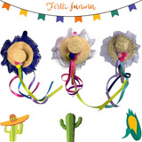 Tiara Linda Enfeites Junino Mini Chapéu Festa Junina