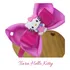 Tiara Menina Da Hello Kitty rosa aplique Personagem