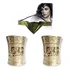 Tiara Mulher Maravilha Kit Fantasia Tiara + Bracelete 3un Mp Cor Dourado