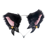 Tiara Orelha Gato Luxo Grande Cosplay Fantasia Acessório Pr