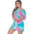 Tie Dye Vestido Camisetão Nova Moda Feminina Tendência