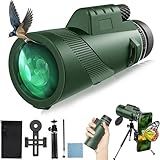 Tigeberst Telescópio Monocular- Monóculos Para Adultos- Prisma BAK-4 E Monóculo FMC De Alta Potência Para Smartphone- KHD45