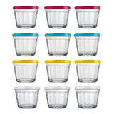Tigela Americano C/ Tampa 350ml - Kit 12 Unidades