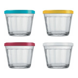 Tigela Americano C  Tampa 350ml   Kit 4 Unidades