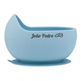 Tigela Bowl Personalizado Em Silicone Com Ventosa 300ml Azul