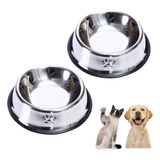 Tigela Para Gato Cachorro Coelhos 2 Unidades Inox Promoção