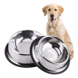Tigela Para Gato E Cachorro 2 Unidades Em Inox Promoção