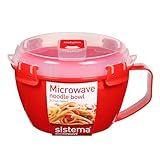 Tigela Para Micro Ondas Sistema Com Tampa E Alça Vermelho 937 Ml