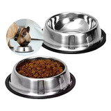 Tigela Pote 500ml Cachorros Médios 2 Unidades Comedouro Inox