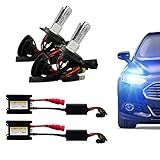 TIGER Kit Xenon Completo H4 2 5 Peças 8000K Azulado Inclui Bulbos Xenon Ballast Harness De Fiação Hardware De Instalação Luvas