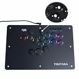 Tikitaka Arcade Stick Deluxe16b All-button Gamerfinger With Premium Nylon Keycaps & Matte Finish Panel & Turbo Functions,arcade Controller Street Fight For Pc/ps3/ps4/switch/steam Game