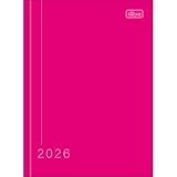 Tilibra - Agenda 2026 Pequena Rosa Costurada Diária 12-3 X 16-6 Cm Pepper Capa Dura Possui Folhas Visão Um Dia Por Página- Exceto Sábados E Domingos- Marcação Horário Entre 7 E 18 Horas- Possui 160 Folhas
