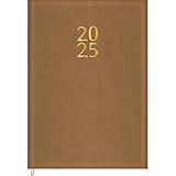 Tilibra - Agenda Executiva Costurada Diária 13-4 X 19-2 Cm Torino Cores 2025 - Bege Ocre