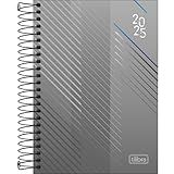 Tilibra - Agenda Executiva Espiral Diária 12-9 X 18-7 Cm Spot 2025 - Cinza E Azul - Tamanho Pequeno M5
