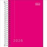Tilibra -Agenda Diária 2026- Rosa- Espiral- 12-3 X 16-6 Cm- Pepper