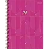 Tilibra-Agenda Diária 2026- Espiral- 20 X 27-5 Cm- Spot- ROSA