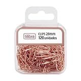 Tilibra Clips 28mm Ouro Rose 120 Unidades