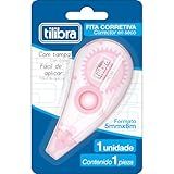 Tilibra Corretivo Em Fita 5mmx6m Rosa Claro Blister Com 1 Unidade