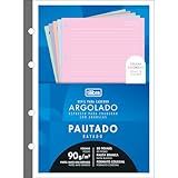 Tilibra Refil Tiliflex Para Caderno Argolado Colegial Académie 80 Folhas Coloridas Com Pautas Brancas 90 Gramas