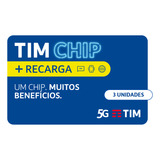 Tim Chip Kit 3 Unidades Com Recarga