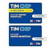 TIM Chip Kit 5 Unidades 1 Sem Recarga E 4 Com Recarga