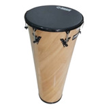 Timba 11 Madeira Verniz 50x11 Pele Napa Aro Preto Music