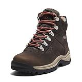 Timberland Bota Feminina De Cano Médio Com Borda Branca- Marrom Escuro De Flor Integral- 37