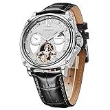 TIME100 Relógio Masculino Mecânico Com Pulseira Vazada Moonphase Automatic Watch 2 Masculino 4 Men 4 Mecânico Automático Relógio Esqueleto