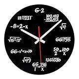 Timelike Relógio De Matemática Relógio De Parede Exclusivo Design Moderno Novidade Relógio De Equação Matemática Cada Hora Marcada Por Uma Equação Matemática Simples Preto