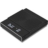 TIMEMORE Balança De Café Com Temporizador- Balança Digital Em Gramas E Onças - 2 Kg-70 Onças- Balança De Café Expresso Com Função De Temporizador Automático E Caudal- Basic 2-0- Preto
