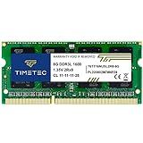 Timetec 8GB DDR3L DDR3 1600MHz  DDR3L 1600  PC3L 12800   PC3 12800 PC3L 12800S  Non ECC Unbuffer 1 35V 1 5V CL11 2Rx8 Dual Rank 204 Pin SODIMM Laptop Notebook PC Memória RAM Módulo Upgrade