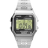 Timex Relógio De Quartzo T80 34 Mm TW2V19000YB Pulseira Prateada Preta