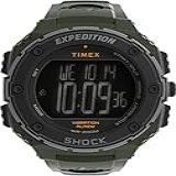 Timex Relógio Esportivo Masculino Expedition Robusto Digital Shock Xl Quartzo Com Pulseira De Nylon, Verde, 22 (modelo: Tw4b24100)