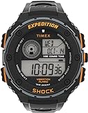 Timex Relógio Esportivo Masculino Expedition Robusto Digital Vibe Shock Quartzo Com Pulseira De Nylon Preto 22 Modelo TW4B24200 